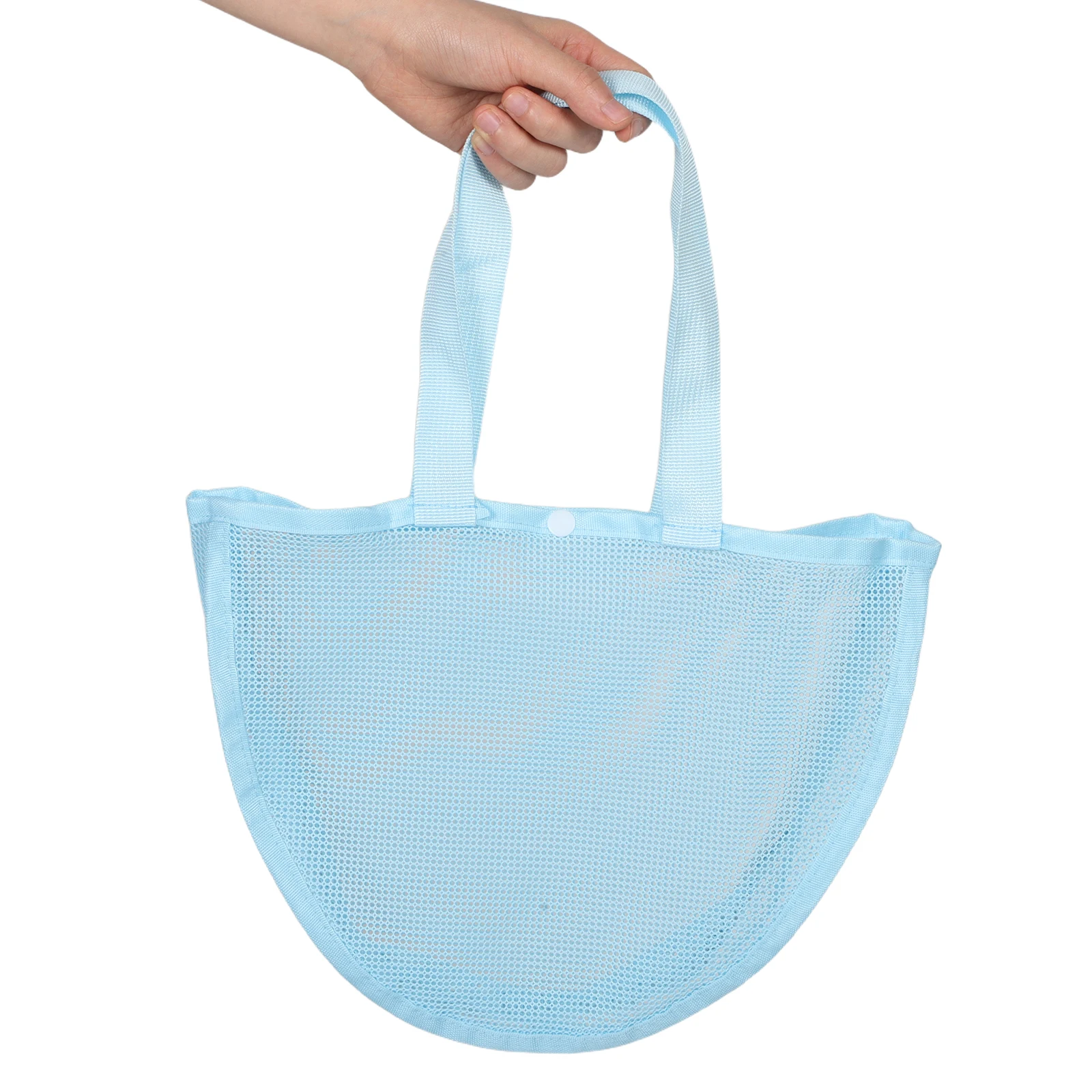 4 قطع حقيبة شبكية للشاطئ للأطفال - حقيبة واسعة مقاومة للرمل للعب في الهواء الطلق - حقيبة تخزين خفيفة الوزن مقاومة للماء للأصداف الصدفية