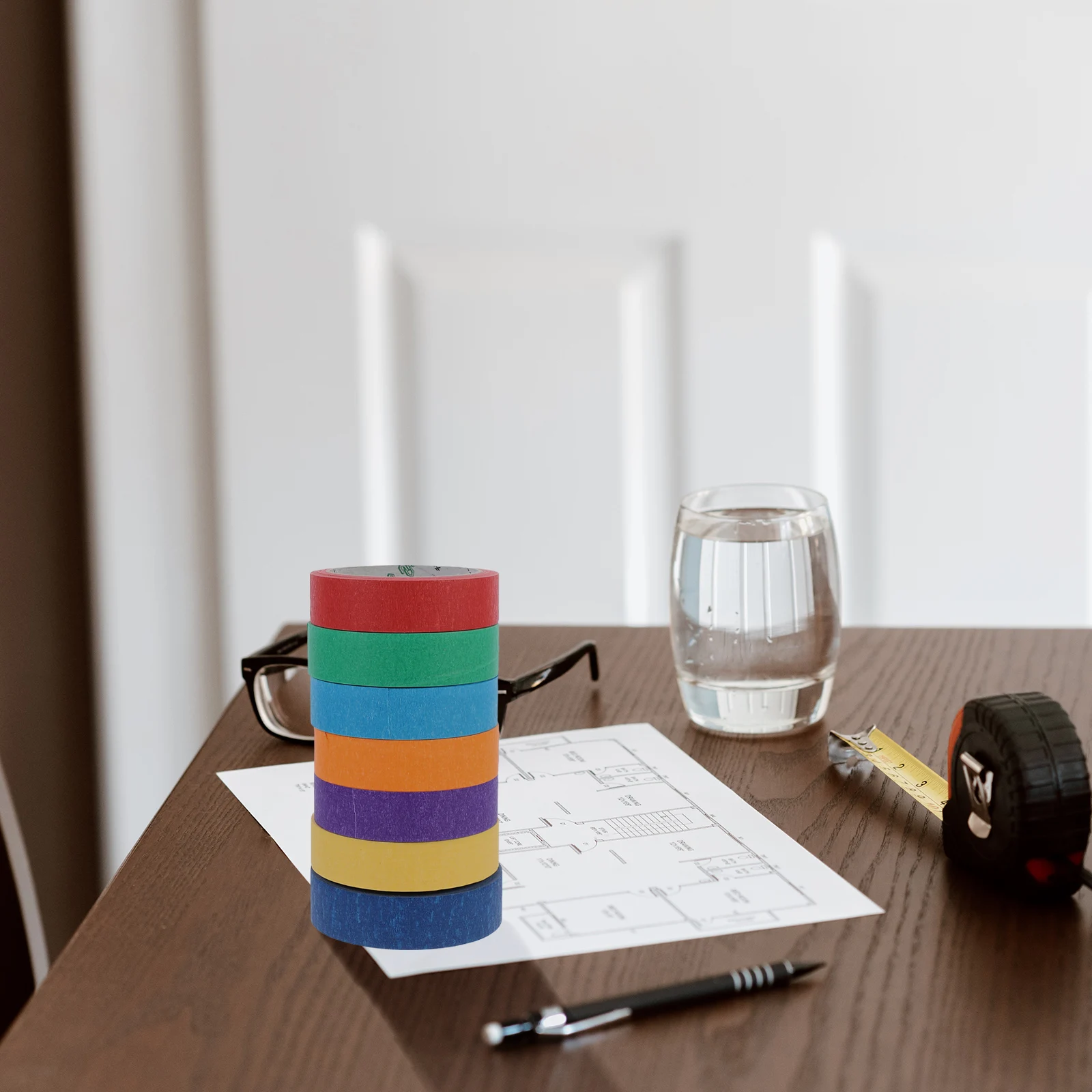 

7 рулонов цветной малярной ленты, креповая бумага премиум-класса, самоклеящаяся липкая лента для художника, автомобильный спрей, маскирующие ленты «сделай сам»