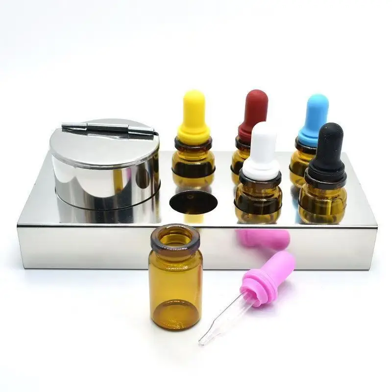 Lab Drip Bottles, Colorful Suction Bottles, Cotton Cans, Medicine Bottles, Stainless Steel Stand Sets s