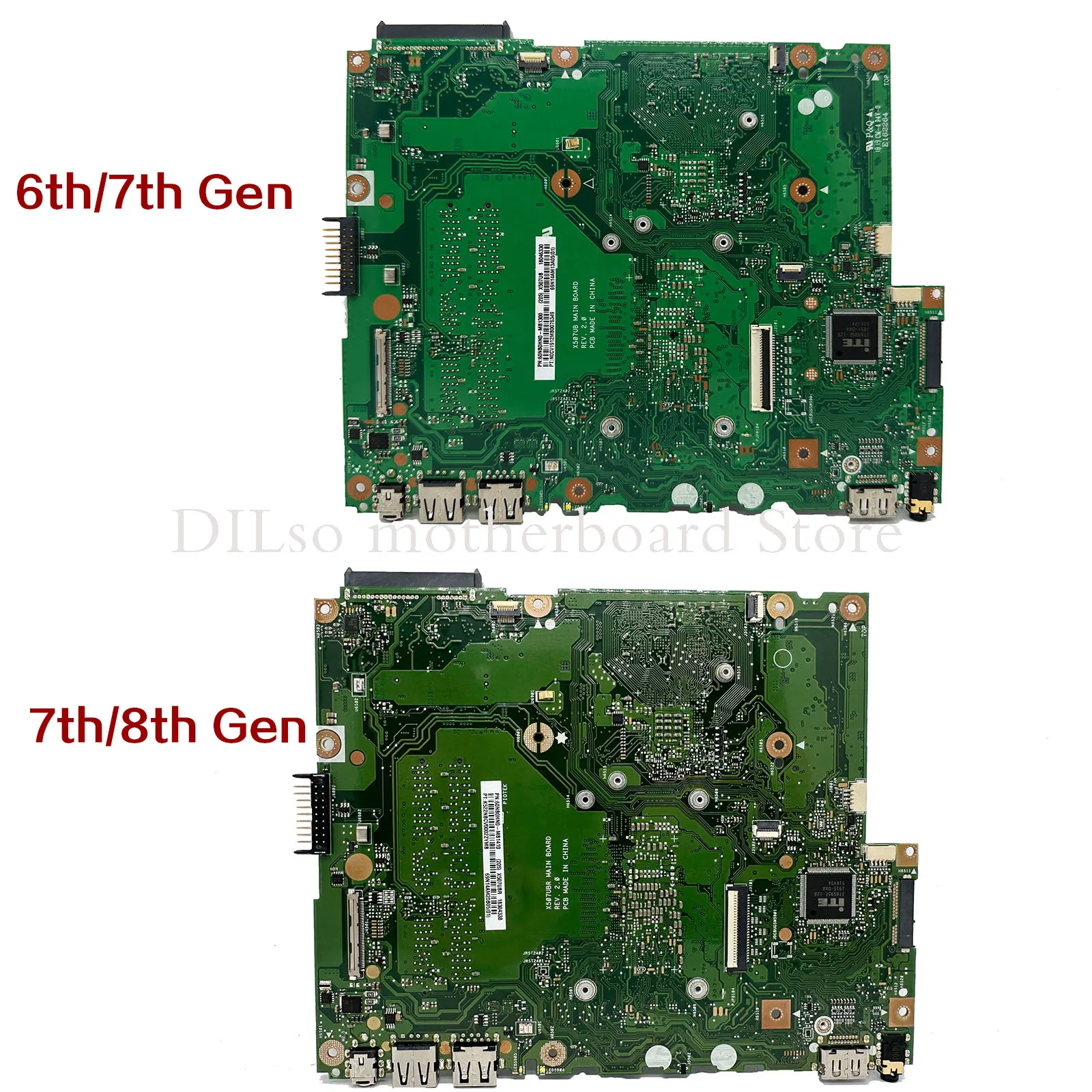 KEFU X507UBR Motherboard For Asus X507U X507UB X507UFR X507URA Y5000UB Laptop Motherboard I7-8550 I5-8250U I3-8130U 100% Working
