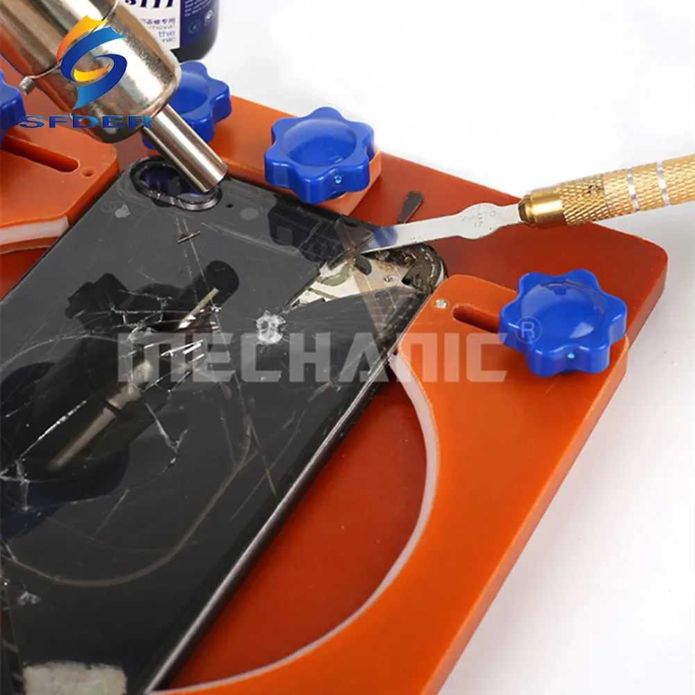 Mechanic Phone Rear Glass Removal Fixture Adjustable Spring Holder for Phone Back Cover Repair Clamp