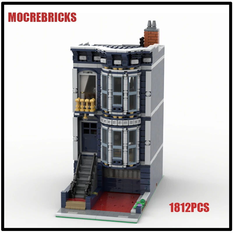 MOC Building Blocks Creative Street View Architecture Modular Victorian Town House Model Technology Bricks Toys Kids DIY Gifts