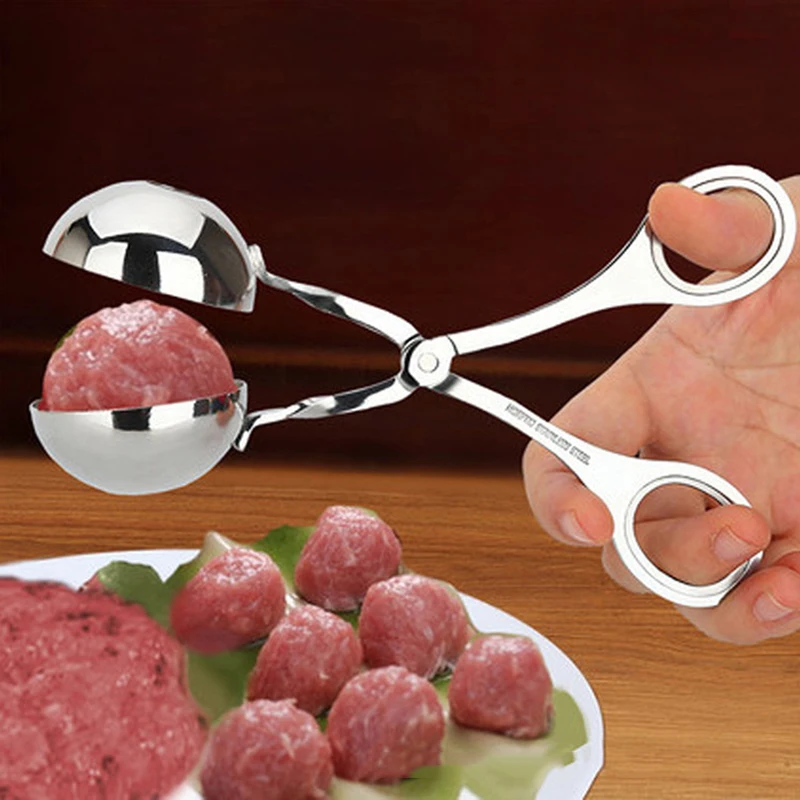 

Kitchen Convenient Meatball Maker Stainless Steel Stuffed Meatball Clip DIY Fish Meat Rice Ball Maker Meatball Mold Tools