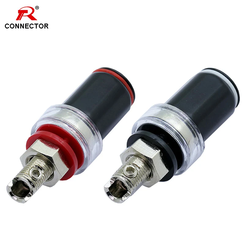 1Pair Binding Post with Rhodium Plated Brass Binding Speaker terminal L=50mm Power amplifier audio banana plug terminal