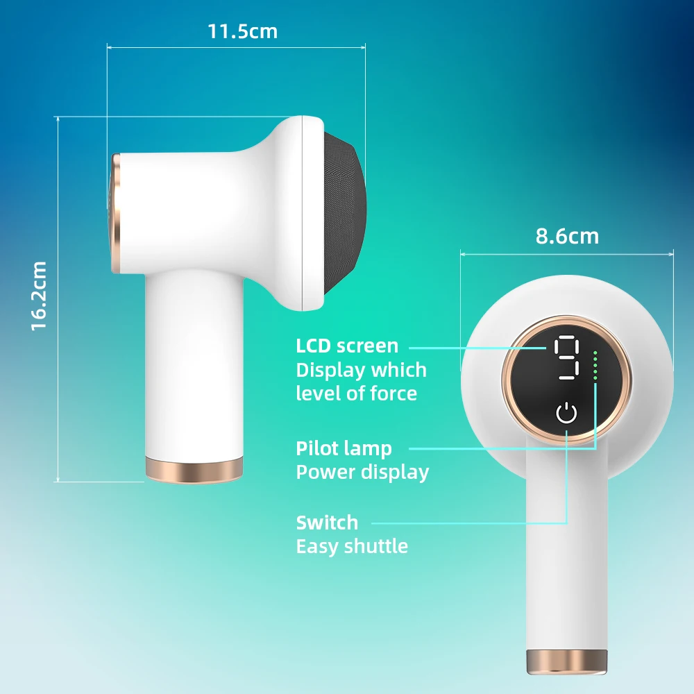 Ekang PL-681DC Factory Rechargeable Handheld Full Body Percussion Muscle Relaxation Pain Relief Body Sculpting Massager