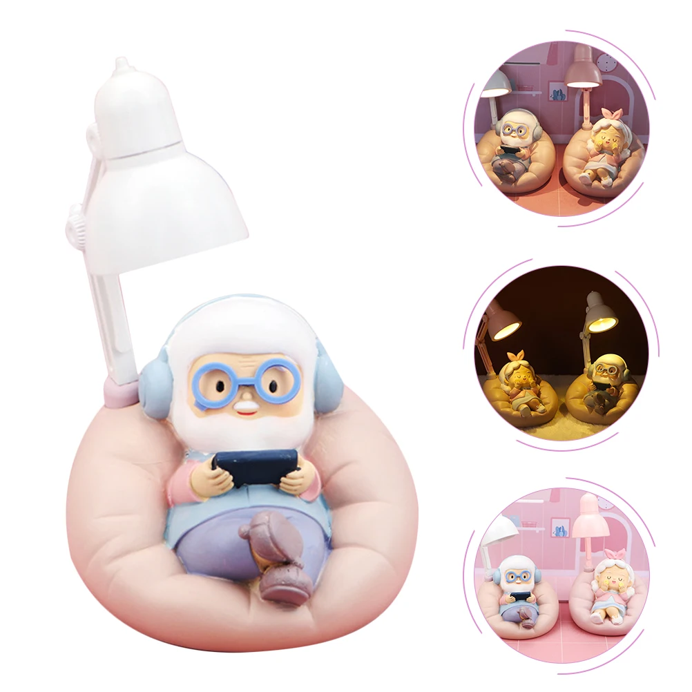 Grandfather Statue Night Light For Bedroom Small Nightlight Bedside Lamp Table Light Birthday Anniversary Gift