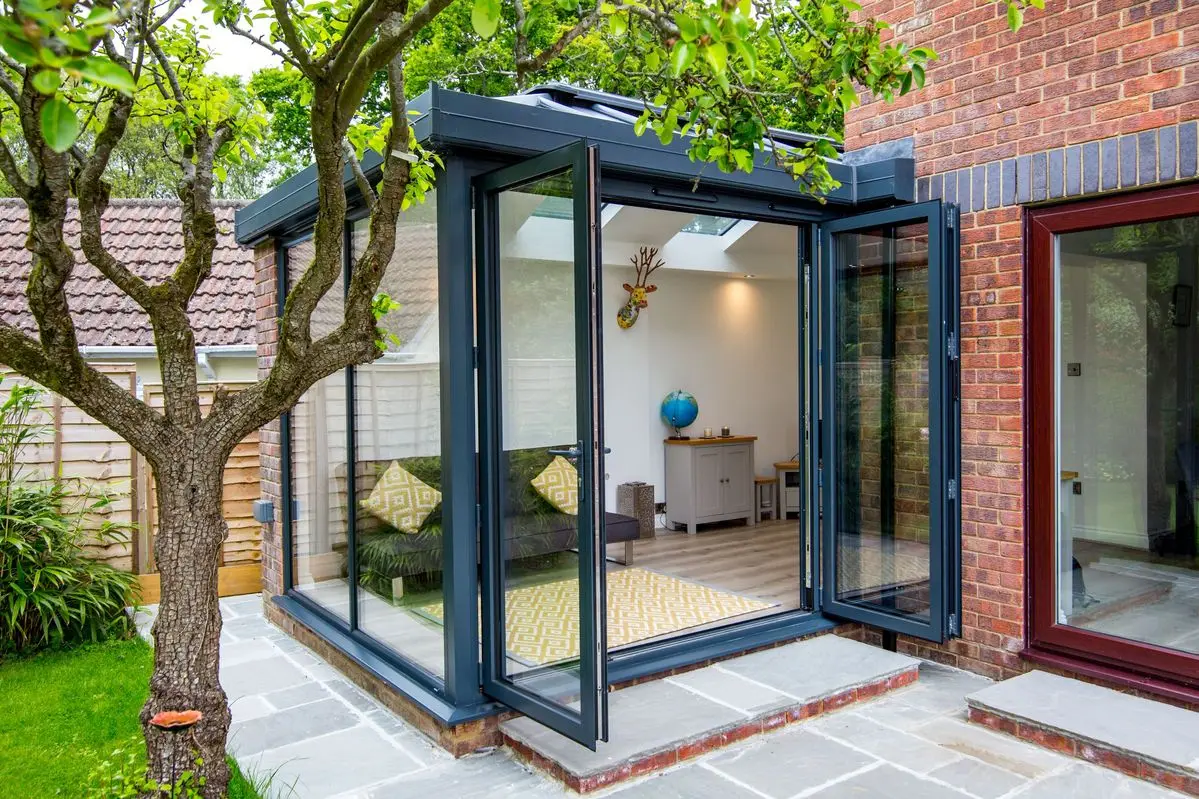 Puertas Plegables para Patio, Tipo Acordeón, Exteriores, Impermeables, Entrada, Doble Vidrio, Eficiencia Energética, Hechas a Medida