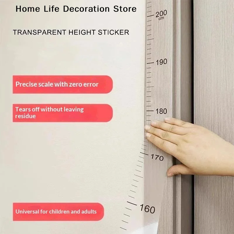 【H】Kids Height Wall Sticker Child Growth Tracker Adhesive Wall Decal Height Measuring Ruler Chart Sticker For Bedroom Wall Decor