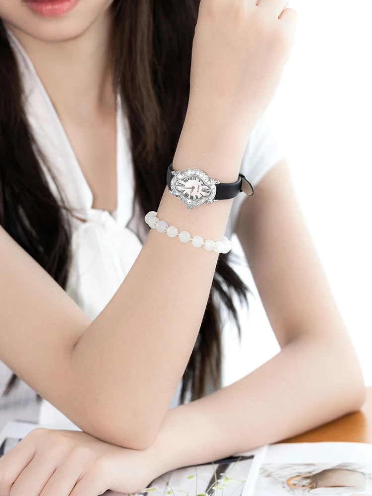 

Women'S Watch With Vintage Roman Numerals Black Textured Strap Elegant And Sophisticated A Select Collection Of HighEnd Watches.