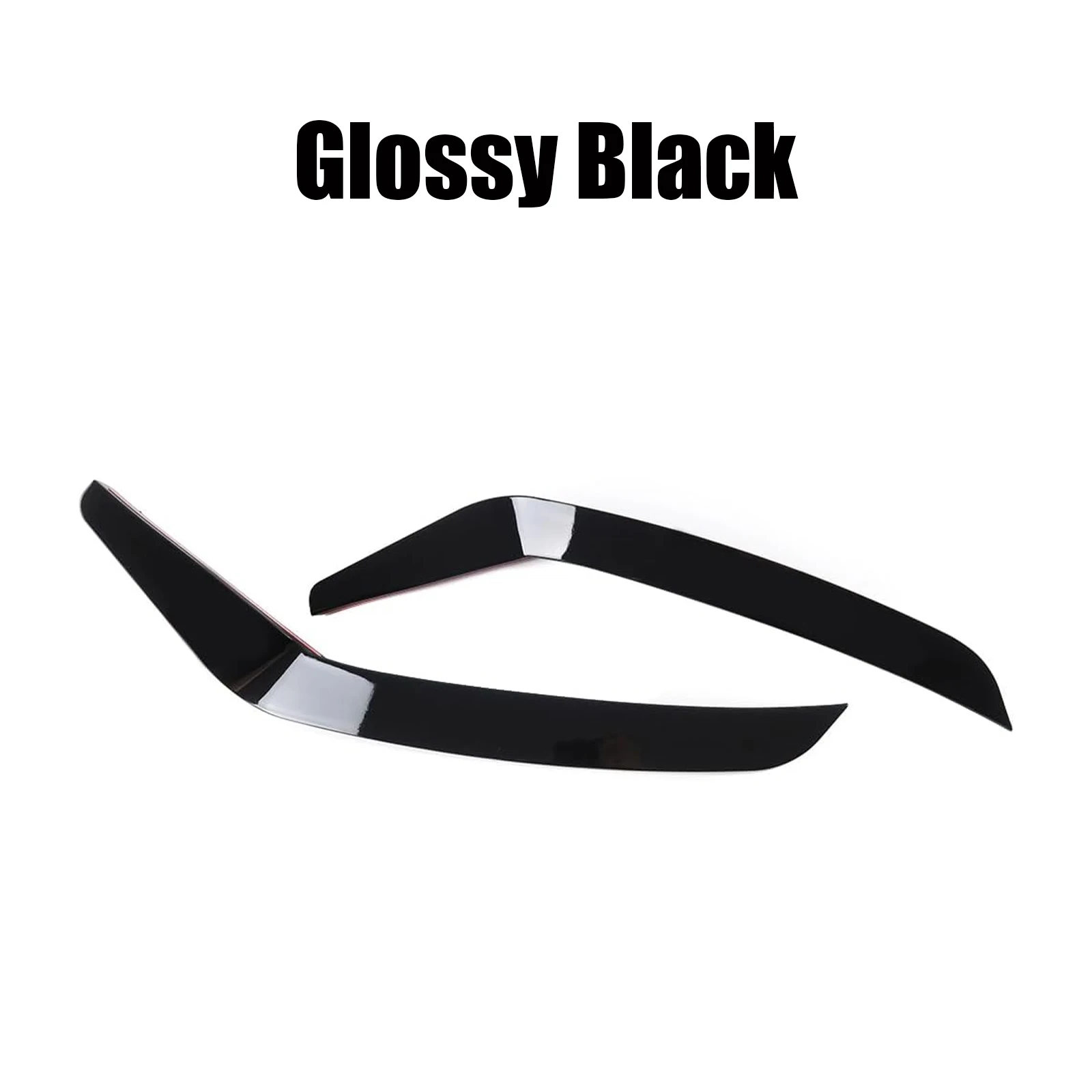 Front Bumper Side Canards Dive Planes Trim For Ford Mustang Dark Horse S650 2024 2025 Carbon Fiber Look  Glossy Black