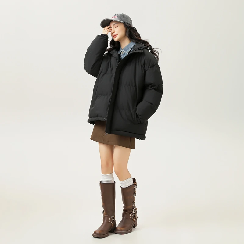 Brotjacke für Herren, lässig, mit Kapuze, Baumwolle gefütterte Jacke, modische Herrenmäntel, Outdoor-Jacke, bequeme und modische Jacke