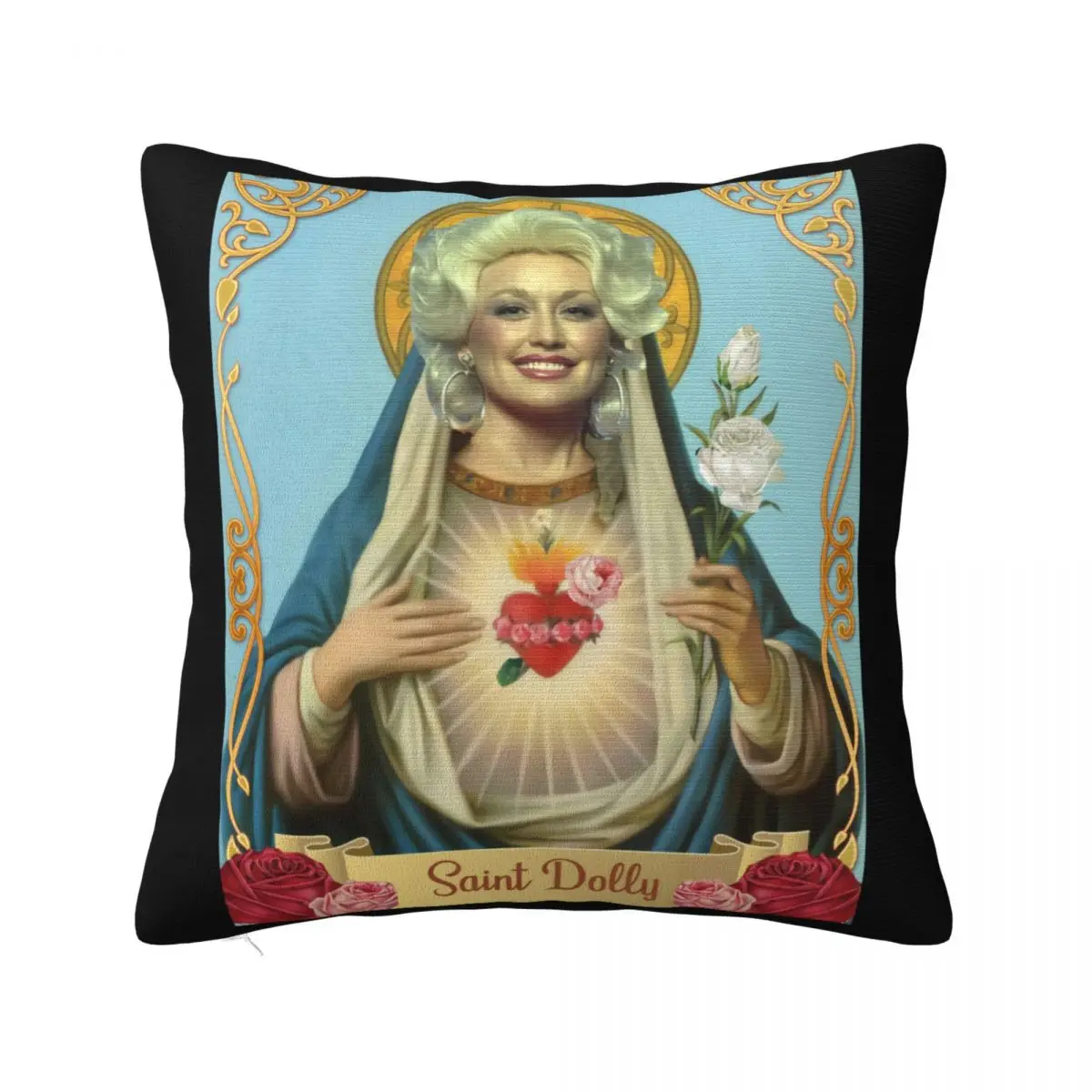 Saint Dolly Parton God Blessed Funny Vintage Gift For Men Women Bandan Cool Pillow Case