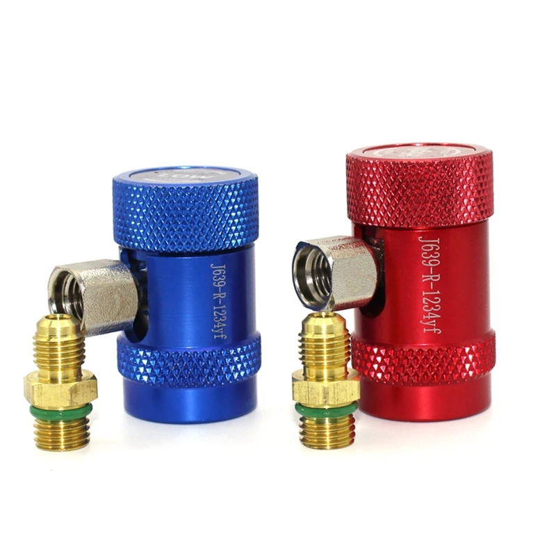 

Foint Filler Transition Free Shipping,New Refrigerant 1234YF Manual Quick Coupler High and Low M12*1.