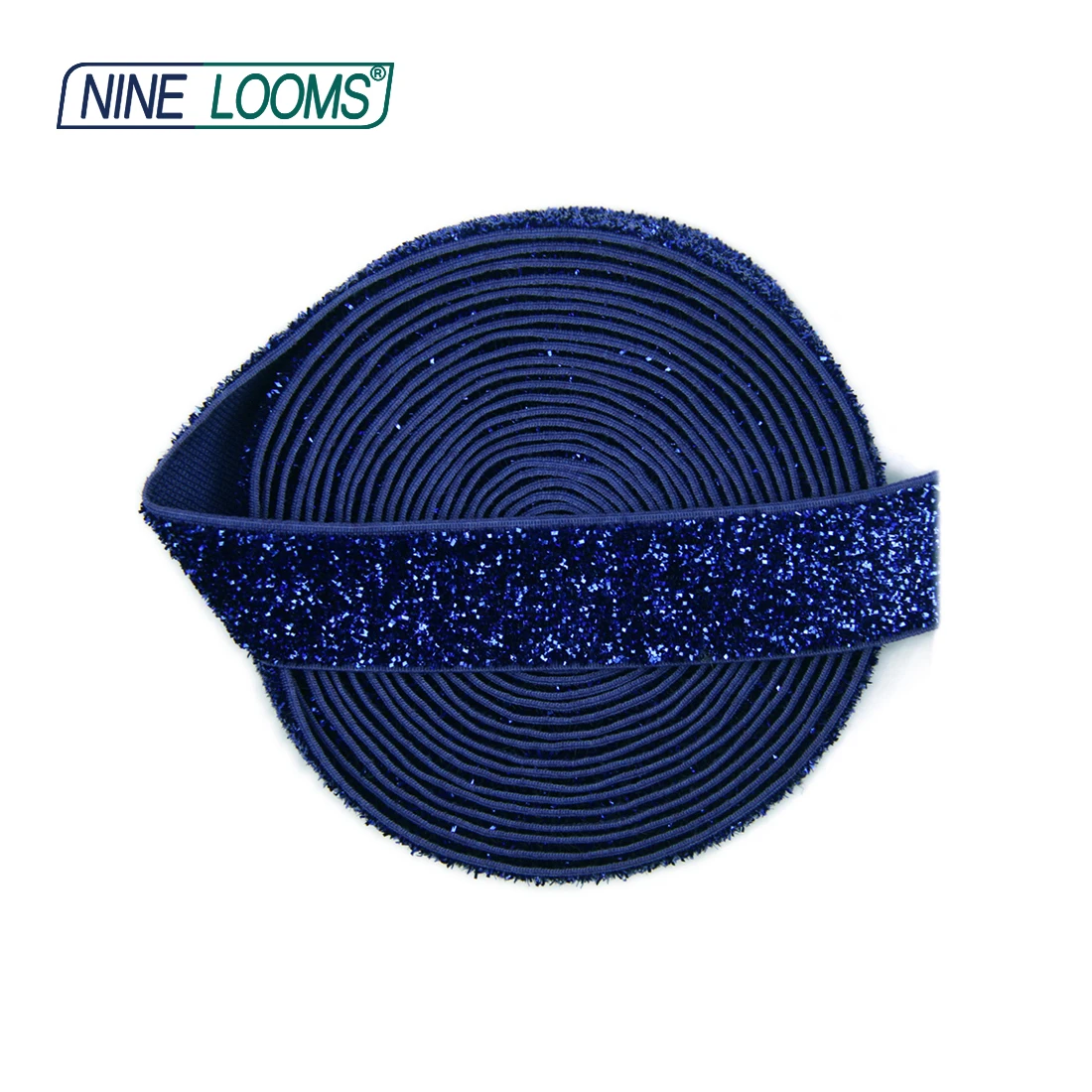 NINE LOOMS Metallic Glitter Elastics 5/8