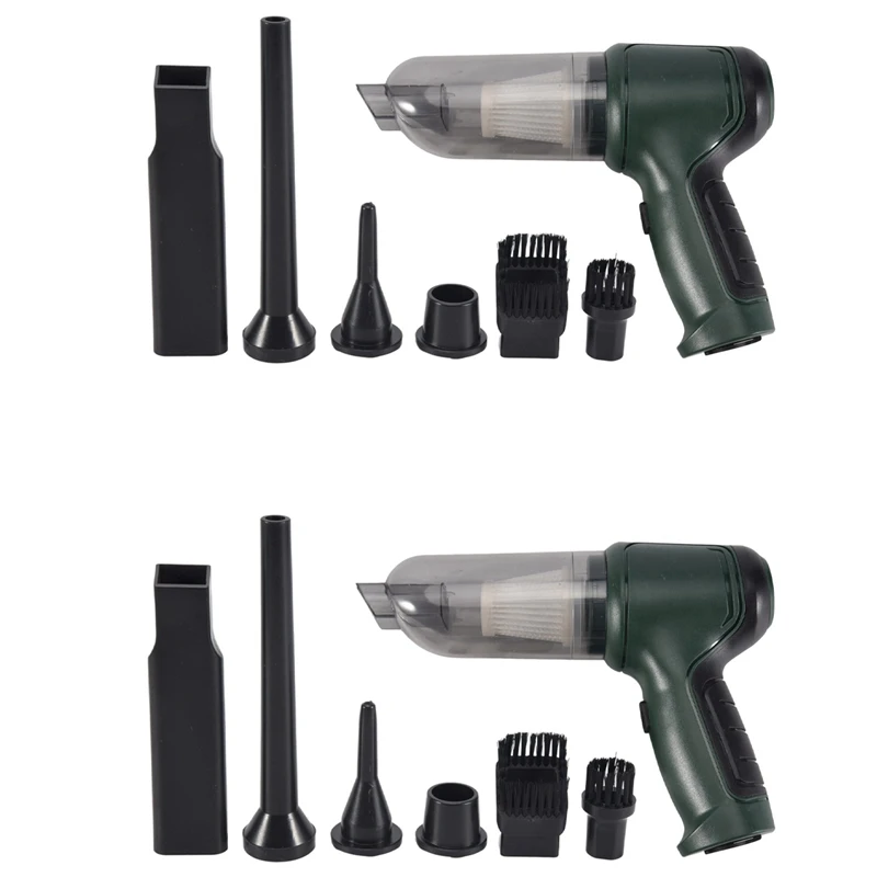 2X 120W Cordless Air Blower Handheld Portable Air Duster Mini 9000Pa Wireless Car Vacuum Cleaner Cyclonic Suction Home B