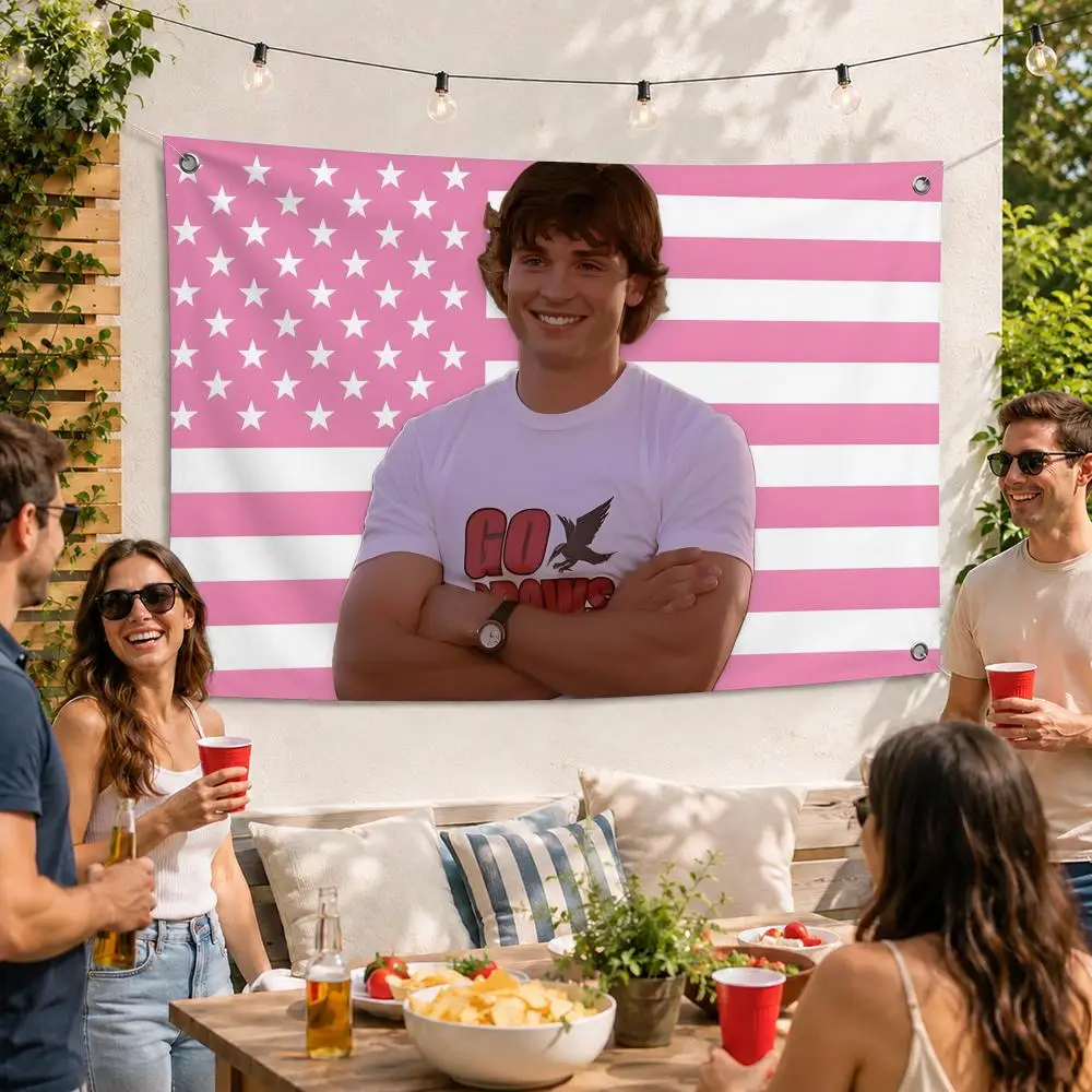 Tom Welling Actor Flags Flag Soft skin-friendly Durable Tapestry Outdoor party Home living room bedroom Decoration