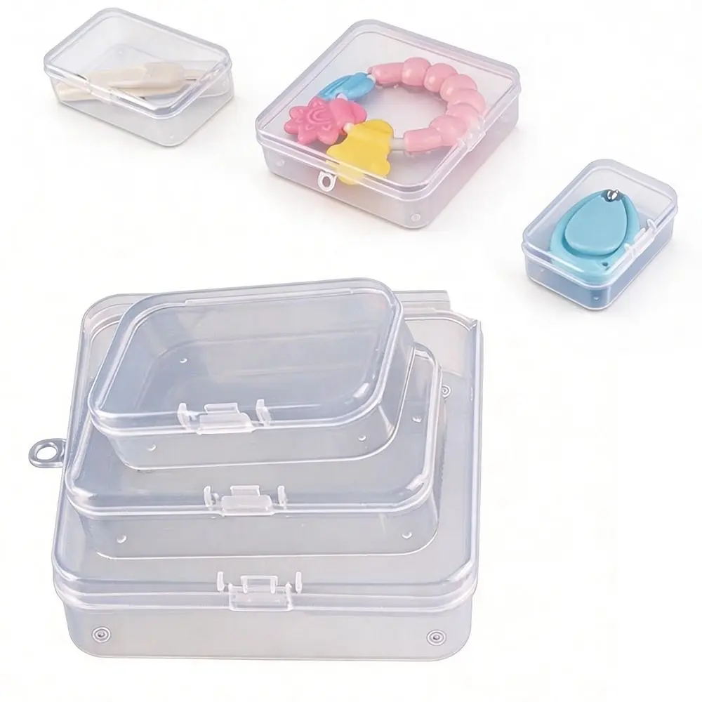 Rectangular Transparent Plastic Box with Lid Dustproof Flip Cover Box Multifunctional Plastic Jewelry Display Case Toothbrush