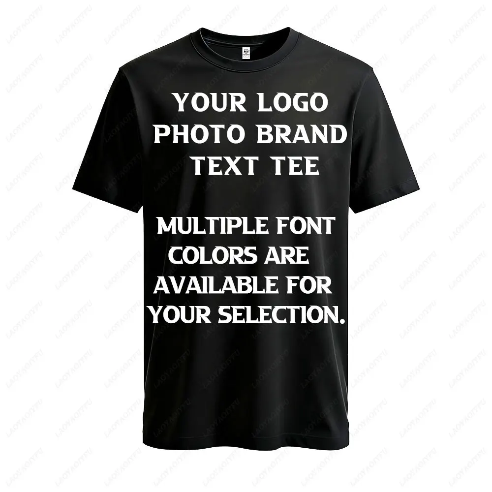 

Combed Cotton Tees Tshirts Mens Solid Tops Woman Male Custom Team Uniform Class Clothes Summer Brand Customization Y2k Tops