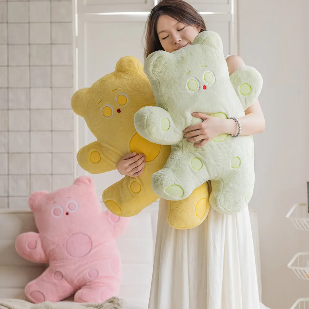 

Big Soft Bear Pillow Cushion Stuffed Cheese Bear Toys Pillow For Girls Kawaii Room Decor Throw Pillows For Girls Friend