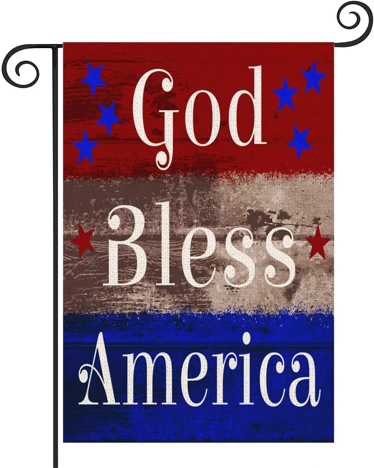 God Bless America Quotes 4 of July Garden Flag Двусторонняя патриотическая голубая звезда на День памяти американский флаг день Ya