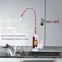 3000W 220V Electric Kitchen Flow Water Heater Heater Instant Hot Heating Cold Tap Tankless Heater LED Water with Faucet Water