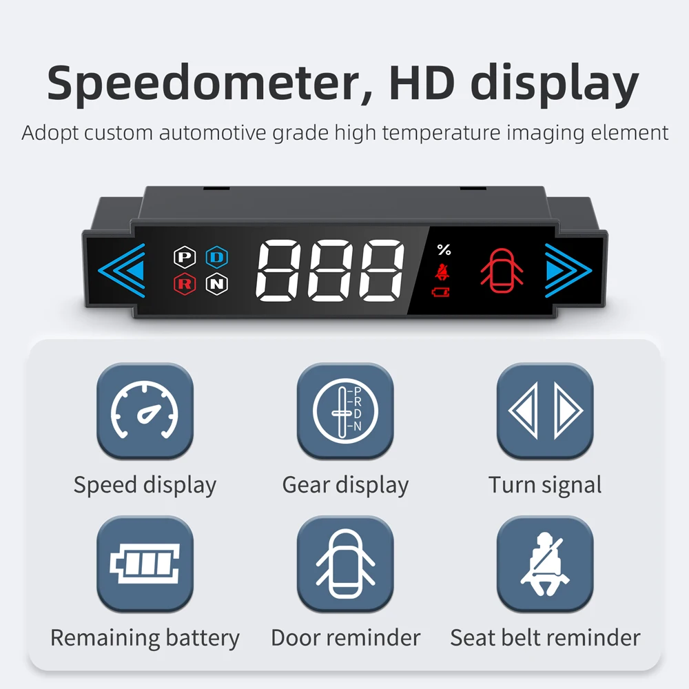 New Auto Hidden Digital Meter HUD Head up Displays T7 Model 3 Model Y Universal Speed Meter Gauge HUD Computer for Car