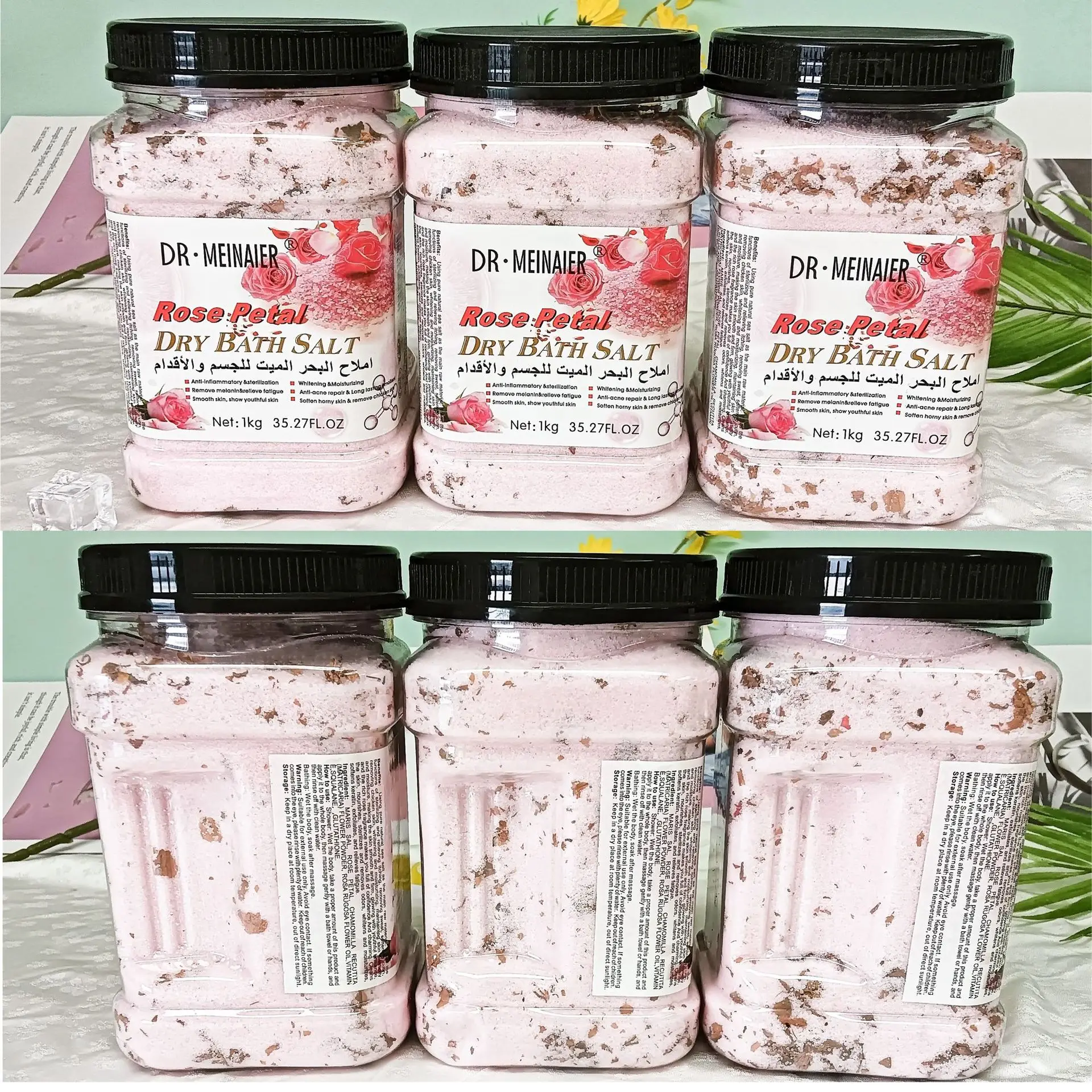 1kg petal bath salt exfoliating scrub scrub scrub deep cleaning, removing chicken skin, brightening scrub bath salt