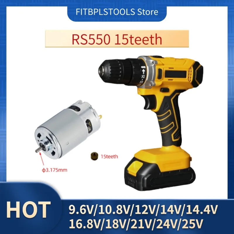 

RS550 Motor (15TEETH GEAR) 20000RPM Core motor of brushed lithium battery machine
