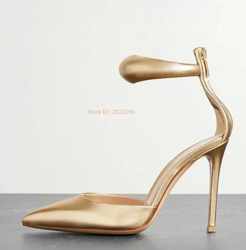 الجلود مدبب تو الخنجر الكعوب مساء الكاحل حزام البريدي مضخات عالية الكعب خنجر كعب المرأة فستان أحذية