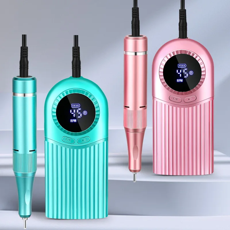 

45000RPM Nail Drill Machine Electric Portable Nail File Rechargeable Nail Sander for Gel Nails Polishing for Home Manicure Salon