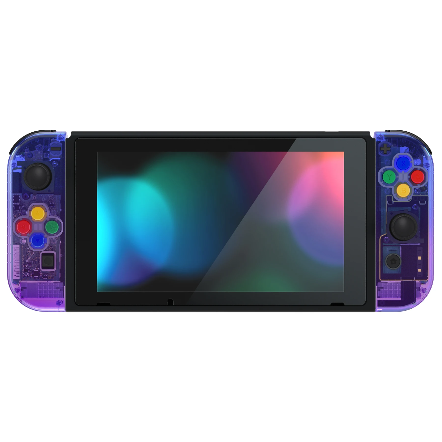 eXtremeRate DIY Replacement Shell Case for NS Switch JoyCon & OLED JoyCon - Gradient Translucent Bluebell