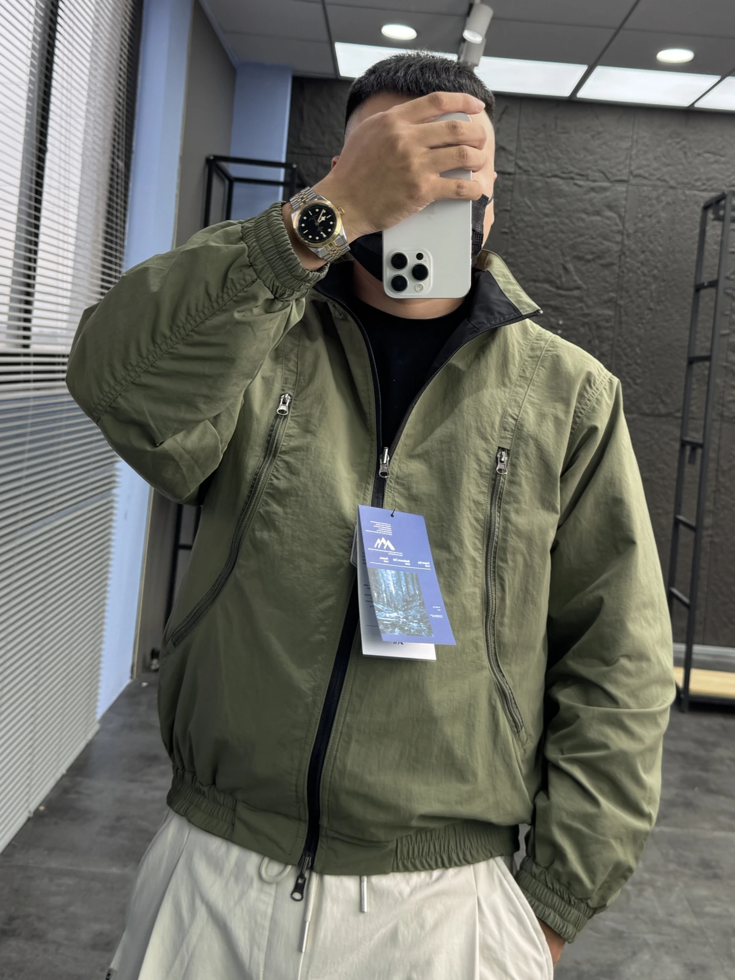 

Двусторонняя одежда, удобное повседневное джинсовое мужское пальто с воротником-стойкой в американском стиле, весенне-осенняя одежда