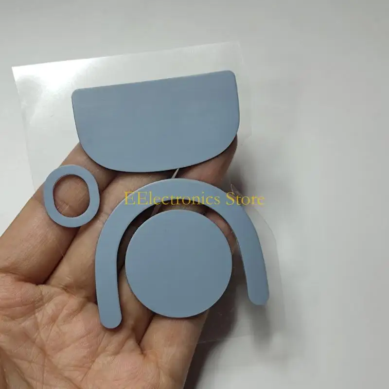 B03C Gray Mouse Feet Set for GPROX Superlight 2 Mouse, Replacement Bottom Feet for Worn Mouse Base Areas, 1 Set for Daily Desk