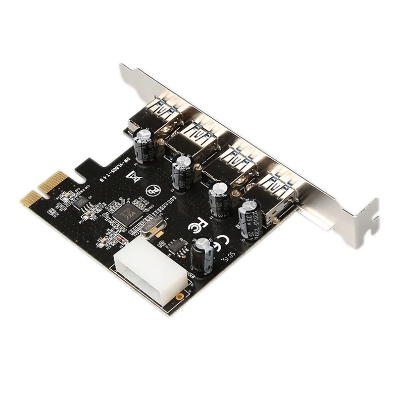 10 шт. Diewu VL805 PCI Express X1 до 4 портов USB3.0 4-контактная карта расширения питания