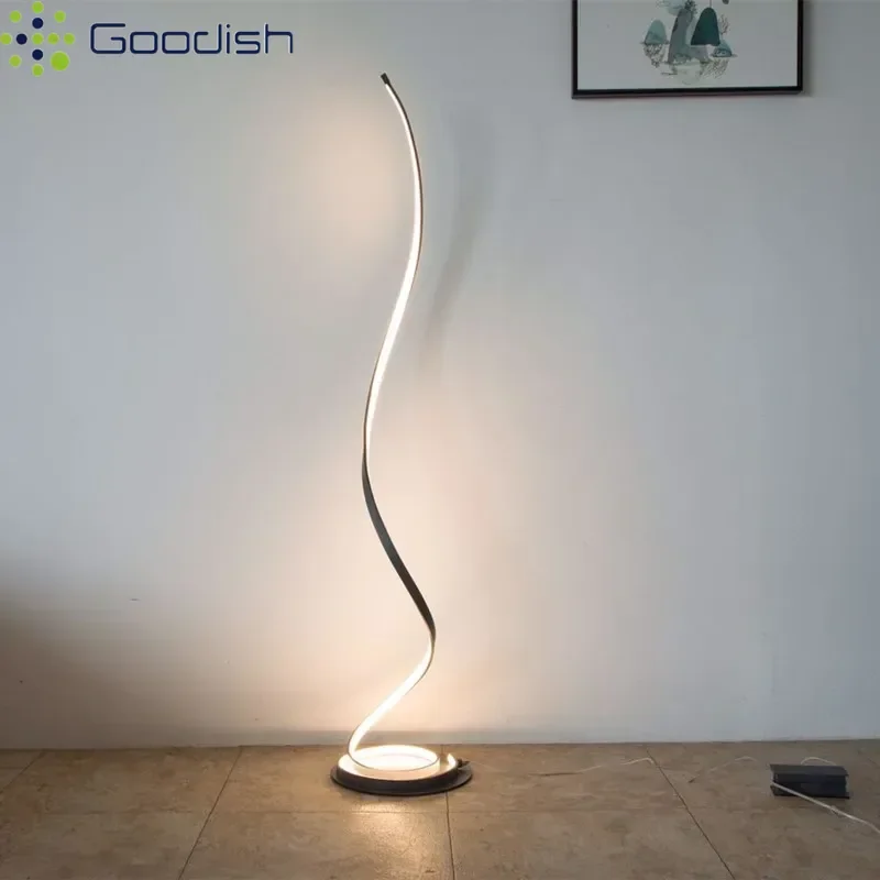 Medieval Stylish Fashion Meandering linear shape Art Creative Lustre Light LED Floor Lamp for Bedroom Home Decoration Chandelier