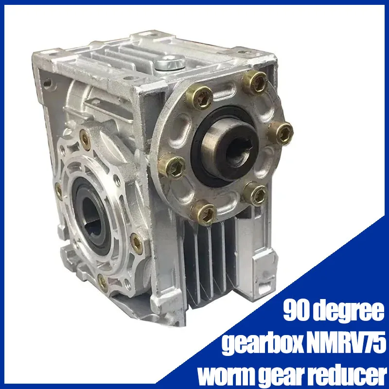 90 degree gearbox NMRV75 worm gear reducer with oil seal Input hole diameter 19mm 24mm 28mm Output hole diameter 28mm