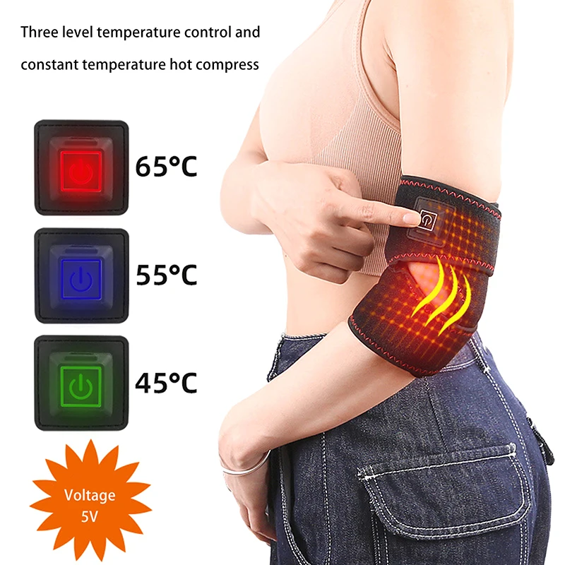 Electrically Heated Wrist Support Sleeve Elbow Ankle Protection Adjustable Wrist Guard Breathable Hand Joint Protection Tool