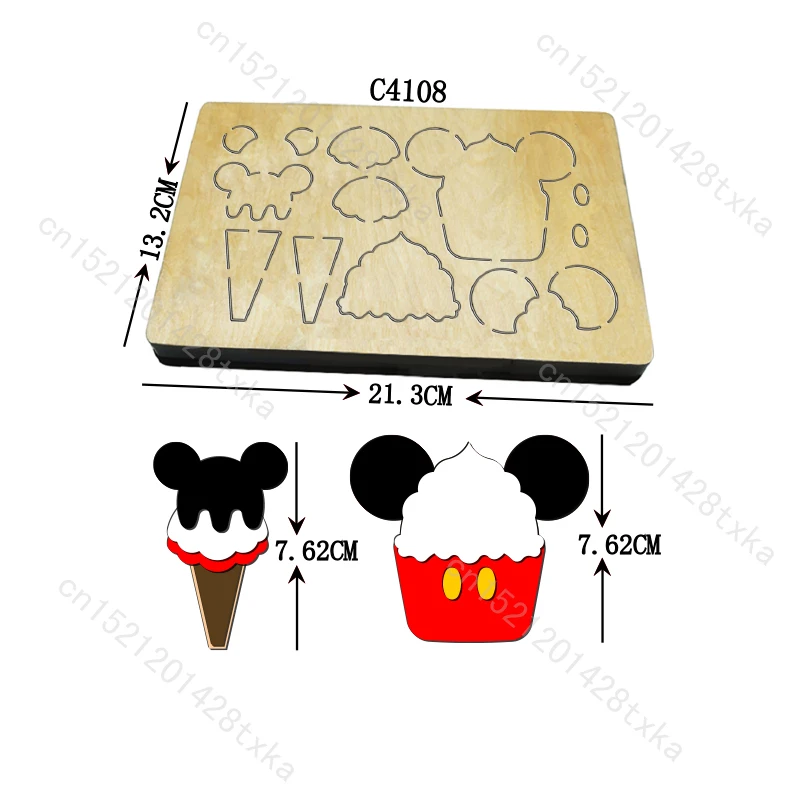 

Новые деревянные штампы для мороженого, вырубные штампы для скрапбукинга C4108, несколько стилей