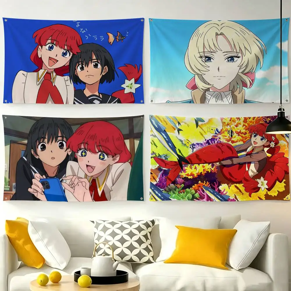Goodbye Lara Anime  Flags for Bedrooms Home Decor Items Outdoor Decors Garage Decoration Flaga