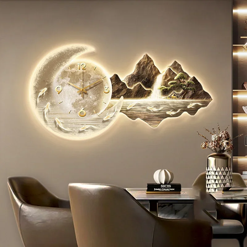 Led Modern Wall Clocks Living Room Aesthetic Minimalist Simple Wall Clocks Xenomorph Nordic Orologio Da Parete Home Decoration