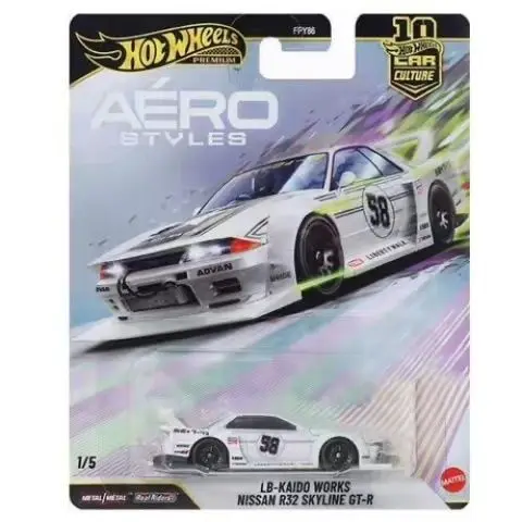 Hot Wheels Fpy86 Car Culture Aero Styles Nissan R32 Skyline GT-R 70 Chevy Nova 2008 Audi A4 1/64 Alloy Collectie Model Auto Speelgoed