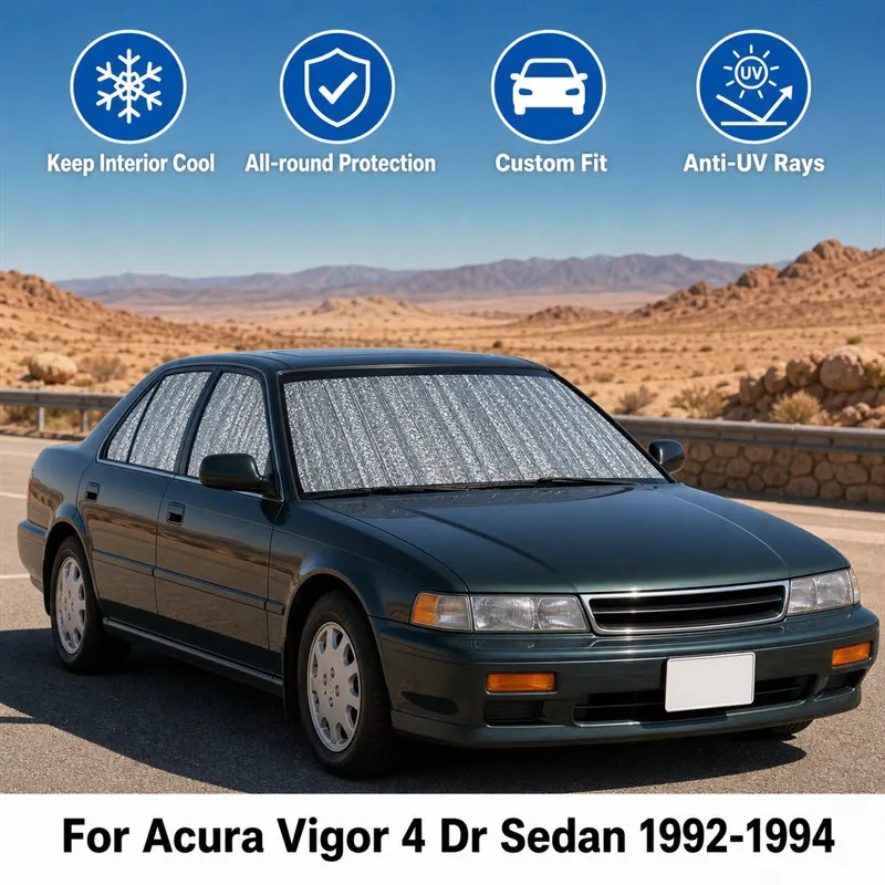 

For Acura Vigor 4 Dr Sedan 1992-1994 Full Set Car Window Sunshades UV Block Privacy Heat Insulated Foldable Car Curtain