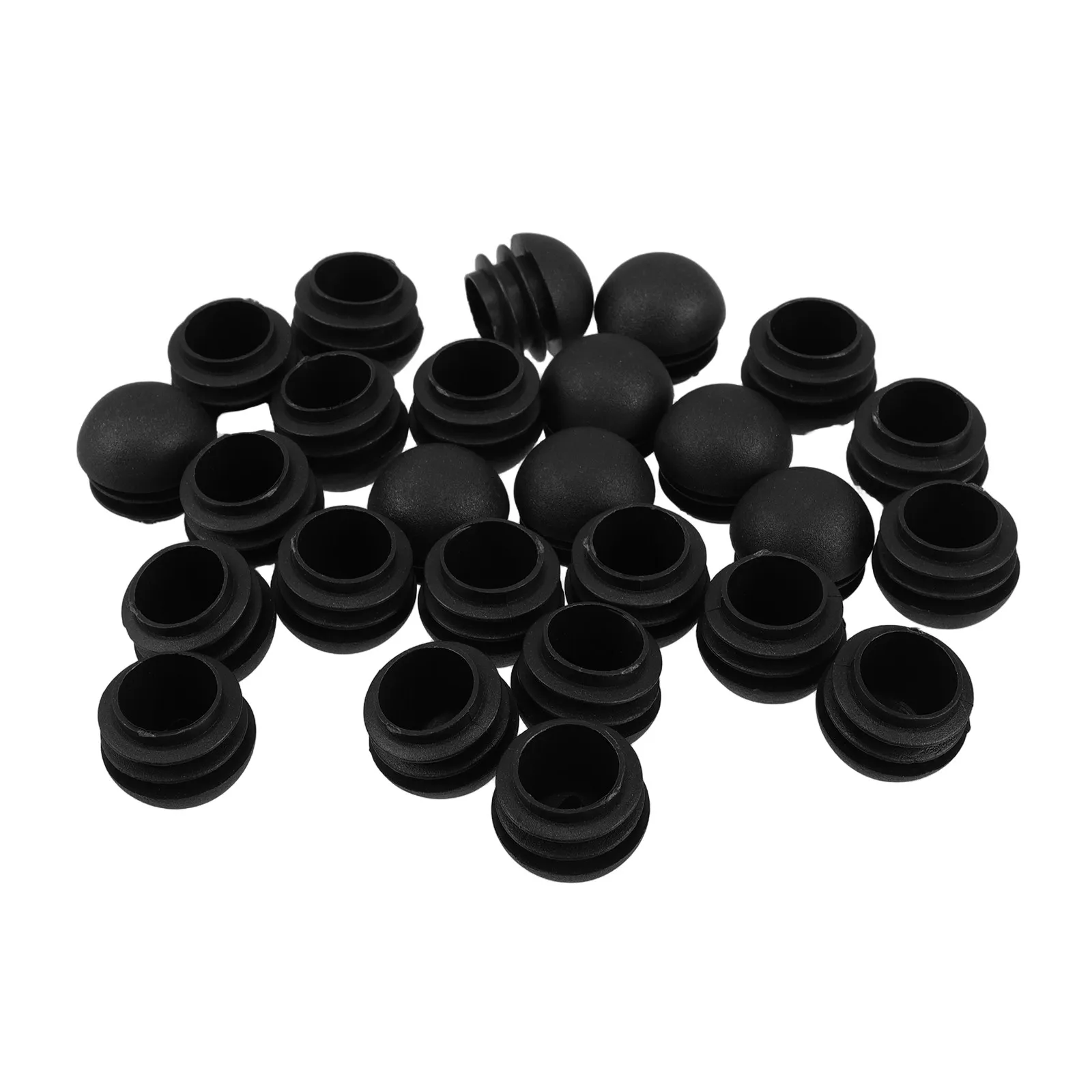30Pcs Furniture Leg Protectors Plastic Tube End Caps Semi Spherical 25Mm Chair Foot Glide Covers Floor Protection Sleeve Plug