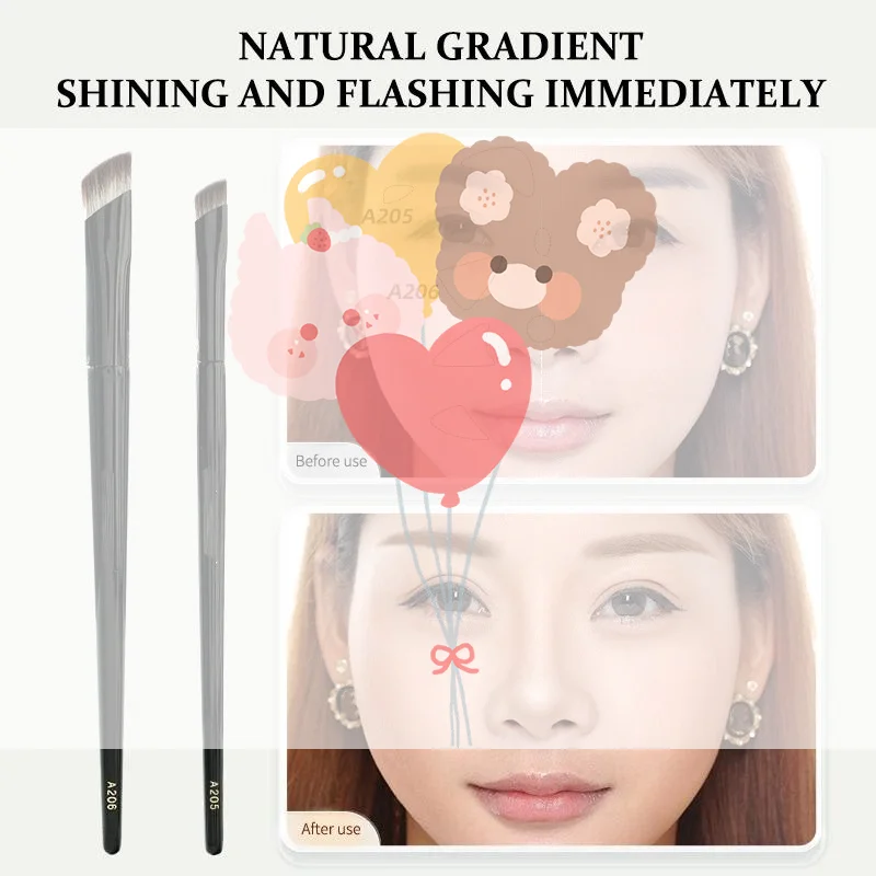 Pincel profissional para base, cabeça triangular, pincel para base líquida, sombra, corretivo, ferramentas de beleza para maquiagem facial feminina