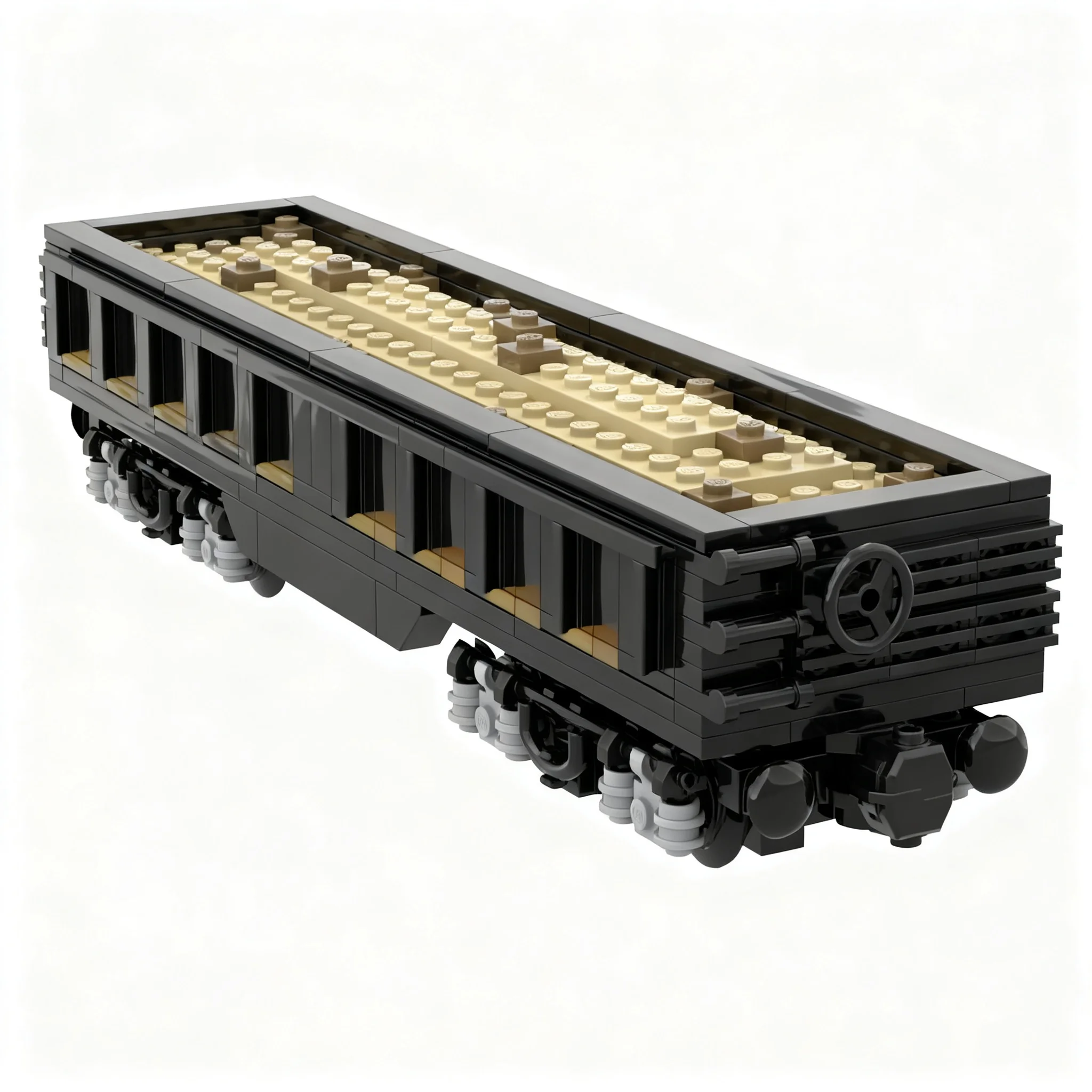 739pcs MOC Gondola Train Car RC Model Building Blocks Christmas Gift Toys Architecture Brick Display Collection Assembly Design