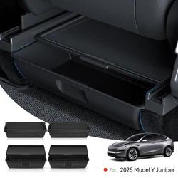 YZ ABS/TPE Underseat Storage Drawer Box With Lid Car Interior Organizer For Tesla Model Y Juniper 2025