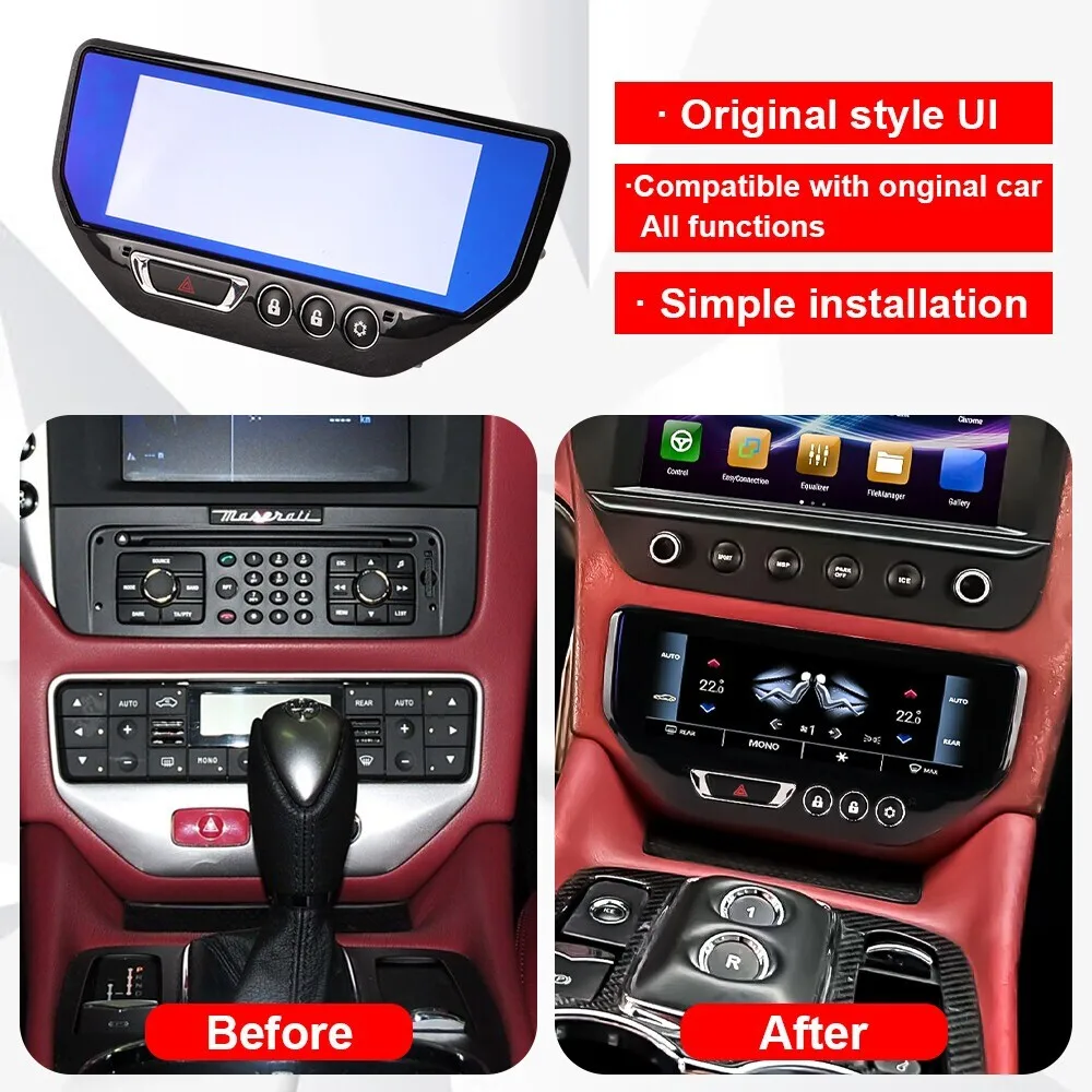 

Для Maserati GranTurismo GT 2007-2015 кондиционер панель переменного тока цифровой климат контроль температуры сенсорный экран 7 "подходит