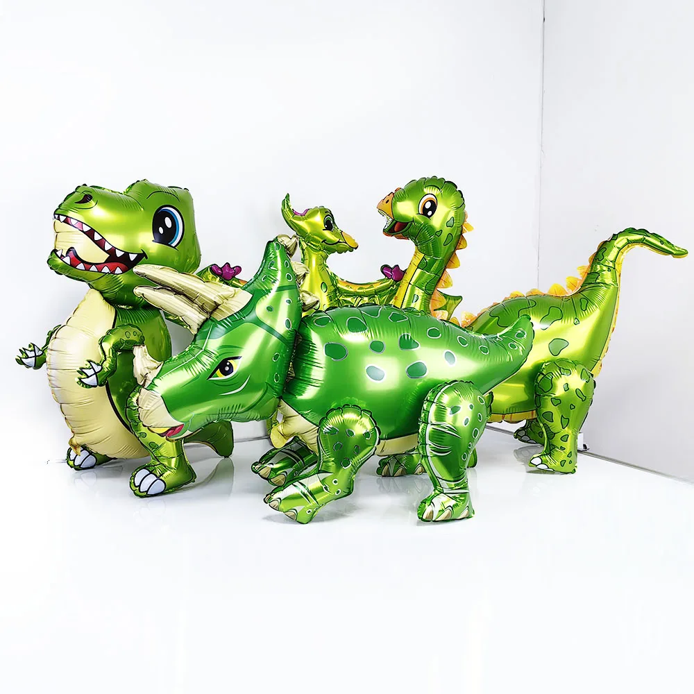 Standing Inflatable Dinosaur Balloon Children Dinosaur Theme Birthday Party Decoration Supplies Jurassic Animals Raptor Balloon