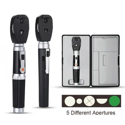 LED Professional Medical Oftalmoscopio 5 Different Apertures Eye Care Diagnostic Ophthalmic Set Portable Direct Ophthalmoscope
