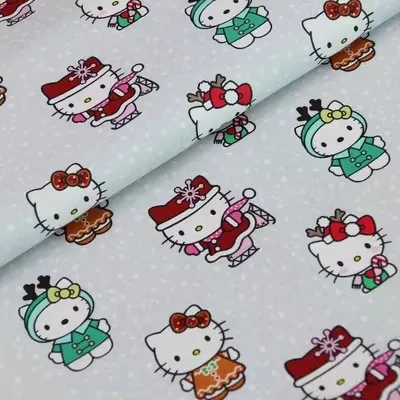 45x140cm Hello Kitty 100 Cotton Fabric Printed Cloth Sewing Quilting Fabrics For Patchwork Needlework Diy Handmade Accessories